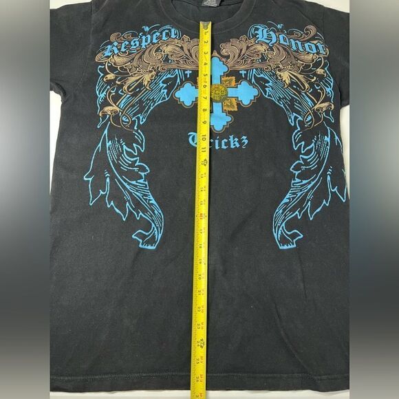 Vintage TEE TREE T-SHIRT BLACK GOTHIC STYLE SIZE L - Picture 8 of 10